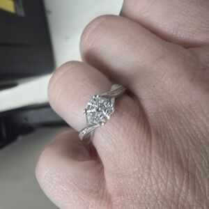 Elegant Silver Diamond Ring